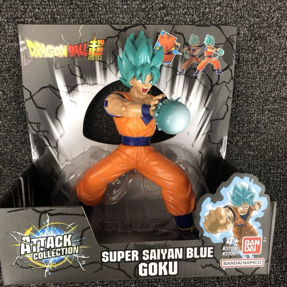 Bandai Dragon Ball Super Saiyan Blue Goku 8" Action Figure Attack Collection Z